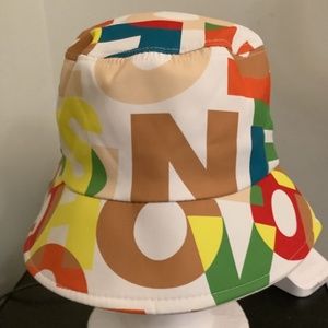 White Letter Bucket Hat